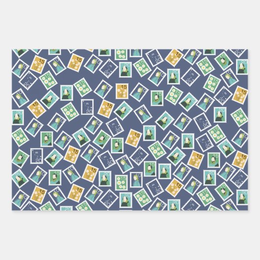 Postal Worker Wrapping Paper Geschenkpapier Set (Vorderseite)