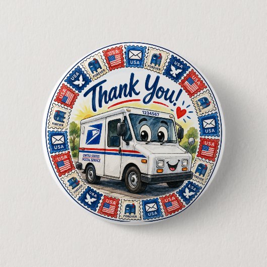 Postal Workers Appreciation  Button (Vorderseite)