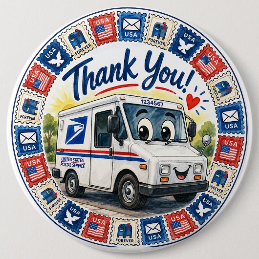 Postal Workers Appreciation  Button (Vorderseite)