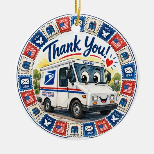 Postal Workers Appreciation  Keramik Ornament (Vorne)