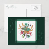 Postale abstrait fleur Copia Floris Postkarte (Vorne/Hinten)