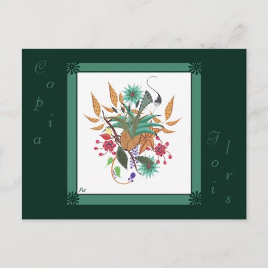 Postale abstrait fleur Copia Floris Postkarte (Vorderseite)