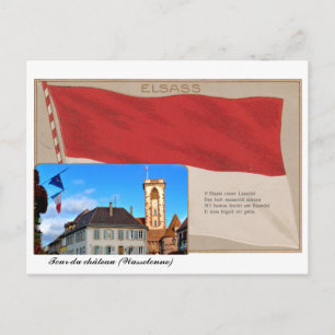 Postale "Elsass Tour du château Wasselonne" Postkarte