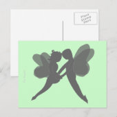 Postale grossesse paar de fées fées fét vert postkarte (Vorne/Hinten)