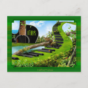 postale la nature en musique 自 然 postkarte