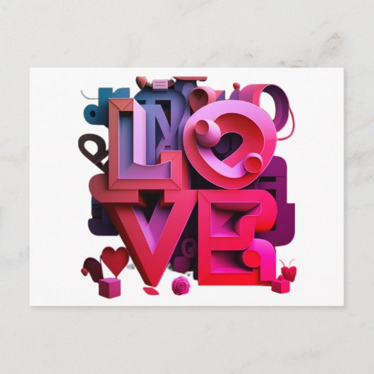 Postale "Liebe ist in der Luft" Postkarte (Vorderseite)