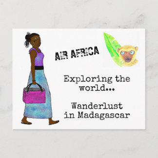 Postale Wanderlust auf Madagaskar Postkarte