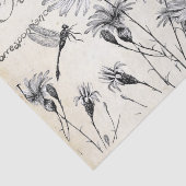 Postale Wildblume Dragonfly Decoupage Seidenpapier (Ausschnitt)