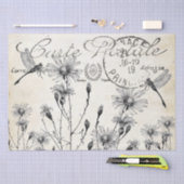 Postale Wildblume Dragonfly Decoupage Seidenpapier (Handwerk)