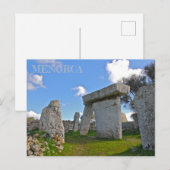 postalisch de los talaiots en la isla de Menorca Postkarte (Vorne/Hinten)
