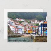 postalisch del pueblo de Cudillero, en Asturias Postkarte (Vorne/Hinten)
