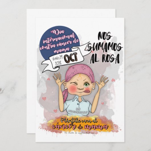 POSTALISCHER INTERNATIONALER TAG GEGEN den Einladung (Vorne/Hinten)