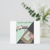 Postamt gerettet/ einen Freund schreiben Postkarte (Stehend Vorderseite)