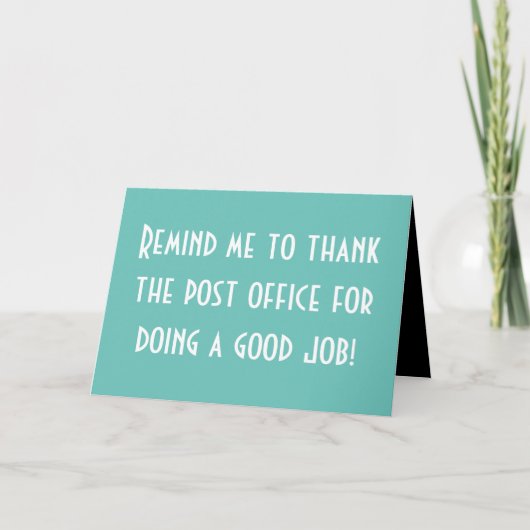 Postamt Karte (Vorderseite)