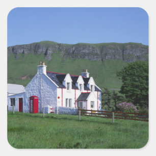 Postamt, Linicro, Isle of Skye, Highlands, Quadratischer Aufkleber