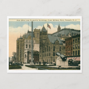 Postamt, Newark, NJ Vintage Postkarte