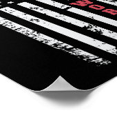 Postamt Patriotic Postarbeiter American Flag Poster (Ecke)