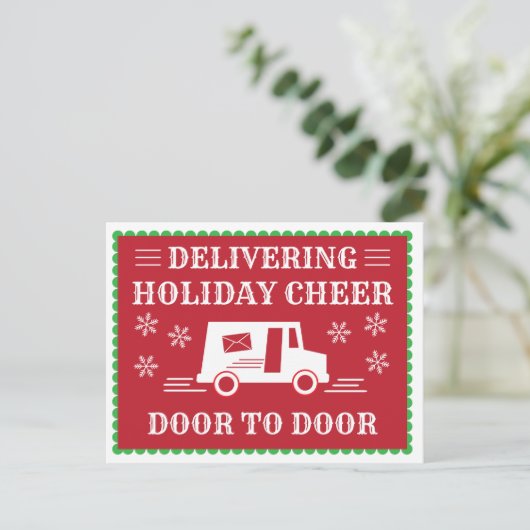 Postamt - Urlaub der Postarbeiter Postkarte (Stehend Vorderseite)