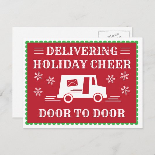 Postamt - Urlaub der Postarbeiter Postkarte (Vorne/Hinten)