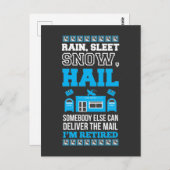 Postämter-Rentenbüro Remüde Mailman Postkarte (Vorne/Hinten)