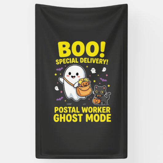 Postangestellter Geist Modus Halloween Design_1 Banner (Vertikal)