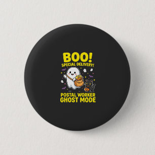 Postangestellter Geist Modus Halloween Design_1 Button