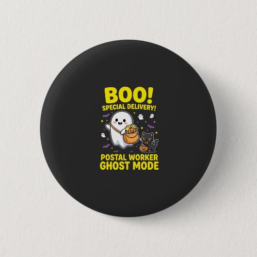 Postangestellter Geist Modus Halloween Design_1 Button (Vorderseite)