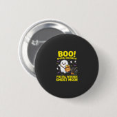 Postangestellter Geist Modus Halloween Design_1 Button (Vorne & Hinten)