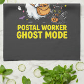 Postangestellter Geist Modus Halloween Design_1 Geschirrtuch (Gefaltet)