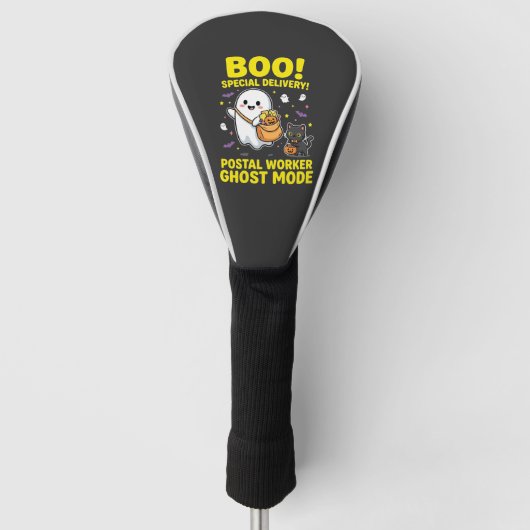 Postangestellter Geist Modus Halloween Design_1 Golf Headcover (Vorderseite)
