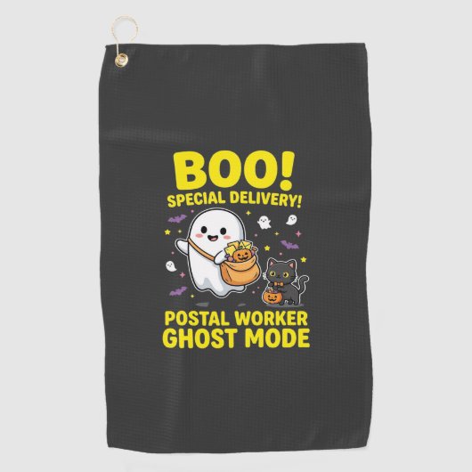 Postangestellter Geist Modus Halloween Design_1 Golfhandtuch (Vorderseite)