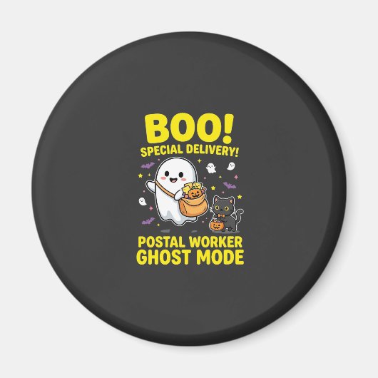 Postangestellter Geist Modus Halloween Design_1 Magnet (Vorne)