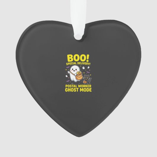 Postangestellter Geist Modus Halloween Design_1 Ornament (Vorderseite)