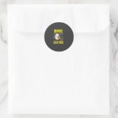 Postangestellter Geist Modus Halloween Design_1 Runder Aufkleber (Tasche)