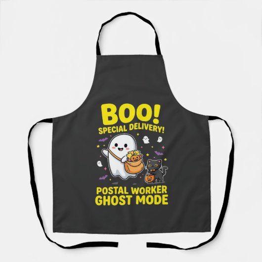 Postangestellter Geist Modus Halloween Design_1 Schürze (Vorderseite)