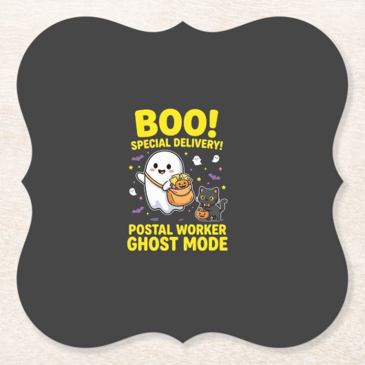 Postangestellter Geist Modus Halloween Design_1 Untersetzer (Vorderseite)