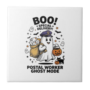 Postangestellter Geist Modus Halloween Lieferung D Fliese