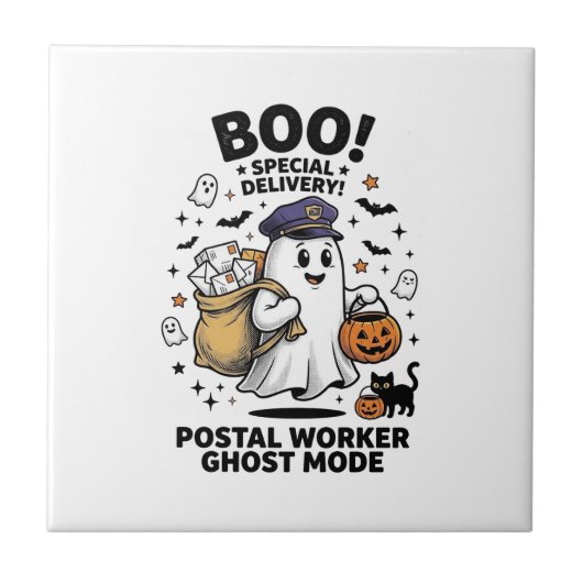 Postangestellter Geist Modus Halloween Lieferung D Fliese (Vorderseite)