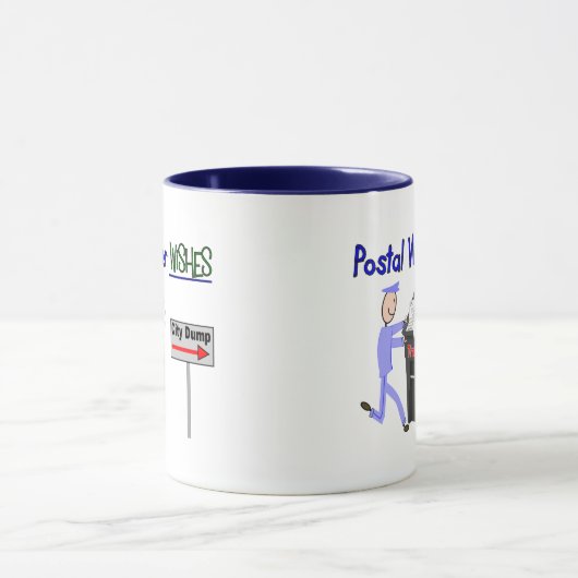 Postangestellter-Wünsche--Lustig Tasse (Zentrum)