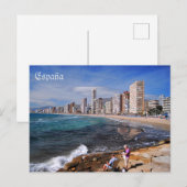 Postanzeige de Benidorm en la ciudad de Alicante Postkarte (Vorne/Hinten)