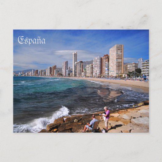 Postanzeige de Benidorm en la ciudad de Alicante Postkarte (Vorderseite)