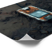 postapokalyptische Futuristische Technologie Poster (Ecke)