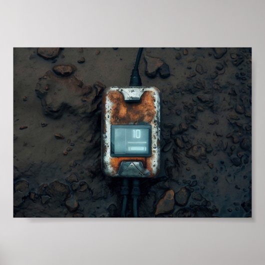 postapokalyptische Futuristische Technologie Poster (Vorne)