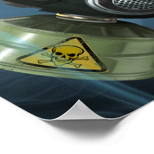 Postapokalyptische Gasmaske Poster (Ecke)