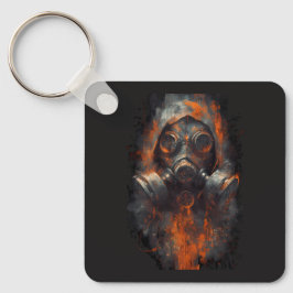 Postapokalyptische Gasmaske Toxischer Grunge Schlüsselanhänger