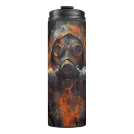 Postapokalyptische Gasmaske Toxischer Grunge Thermosbecher