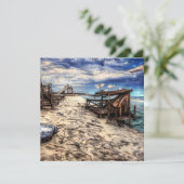 Postapokalyptische Leere Strand verlassen Karte (Stehend Vorderseite)