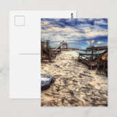 Postapokalyptische Leere Strand verlassen Postkarte (Vorne/Hinten)