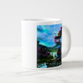 Postapokalyptische Märchenland (Dunkel) Jumbo-Tasse (Vorderseite Rechts)