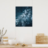 Postapokalyptische Stadt Poster (Küche)